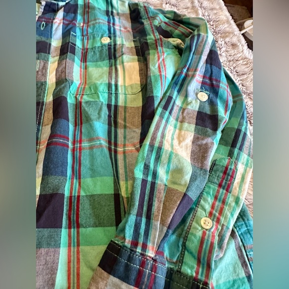 2/$30 - Boys Plaid Flannel Button Up Shirt - Picture 3 of 6
